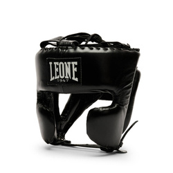 Kask bokserski THE GREATEST czarny Leone1947 – Pełna ochrona, klasyka w czerni