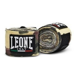 Bandaże bokserskie Leone 1947 MAORI ZIELONY CAMO – 4,5 m owijki bokserskie w nowoczesnym stylu militarnym