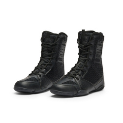 Buty bokserskie Leone1947 PROFESSIONAL – czarne, lekkie, o wysokiej cholewce