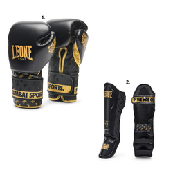 Zestaw Kicboxing taniej 2 produkty + rękawice DNA kolor czarny