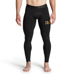 Legginsy męskie sportowe Leone 1947 DNA – czarne, kompresyjne do treningu