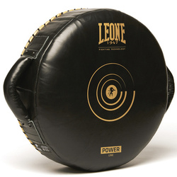 Okrągła tarcza treningowa POWER LINE Leone1947 – skóra syntetyczna, kolor czarno-złoty