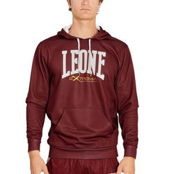 Bluza z kapturem LOGO marki Leone1947 – kolor bordowy