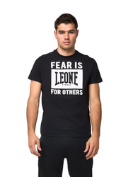 Koszulka męska Leone 1947 Czarna – Fear is for others, t-shirt motywacyjny, bawełna