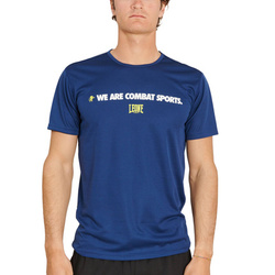 T-shirt treningowy Leone 1947 LOGO WACS Niebieski – Sportowa koszulka z napisem We Are Combat Sports