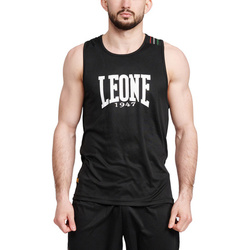 Tank treningowy Leone1947 FLAG – czarny z paskami