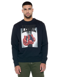 Bluza męska Leone 1947 Apparel Celebrated Czarna – Sportowa, z grafiką rękawic bokserskich, klasyczny krój