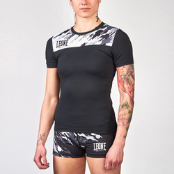 Koszulka kompresyjna damska Leone1947 NEO CAMO – rashguard treningowy camo grey, krótki rękaw