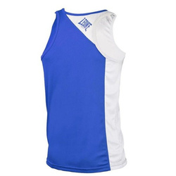 Koszulka bokserska Leone1947 LINEAR – niebiesko-biała, oddychający singlet do walki