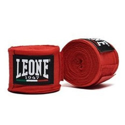 Bandaże bokserskie Leone 1947 RED – czerwone owijki bokserskie 3,5 m do treningu i walki
