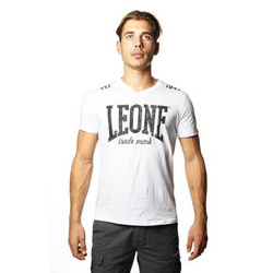 T-shirt sportowy Leone1947 APPAREL – biały, 100% bawełna, klasyczne logo