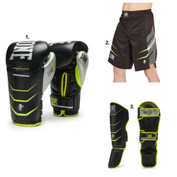 Zestaw Muay Thai Leone1947 + rękawice REVO PERFORMANCE FLUO