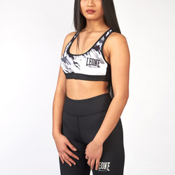 Top sportowy damski Leone1947 NEW CAMO – stanik sportowy camo grey z szerokimi ramiączkami
