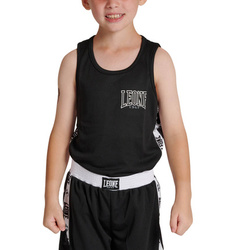 Dziecięca koszulka bokserska treningowa ICONIC czarna – Leone1947